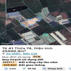 Bán đất 2MT An Điền, Bến Cát, DT:23.765m2, SHR, giá 20 tỷ/ha